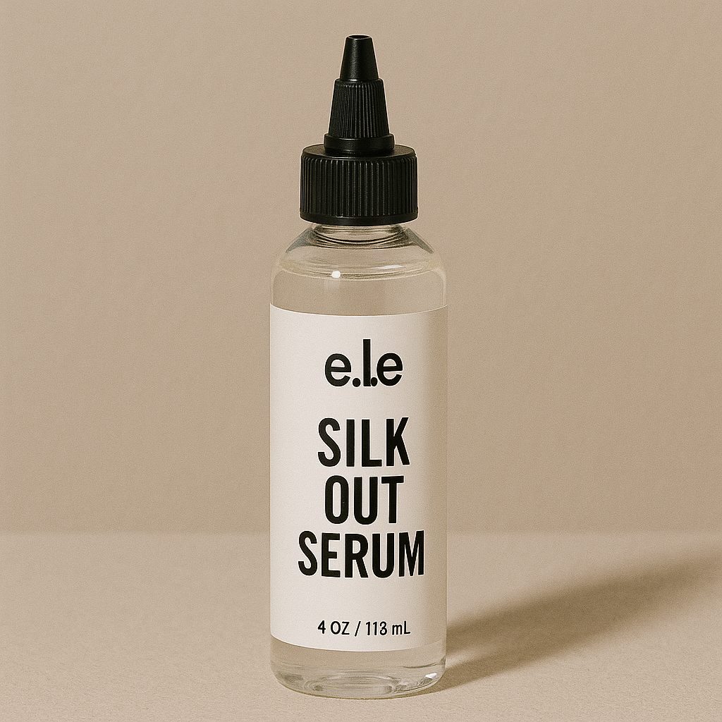 e.l.e Silk Out Serum – 4 oz | Frizz-Control & Shine Booster