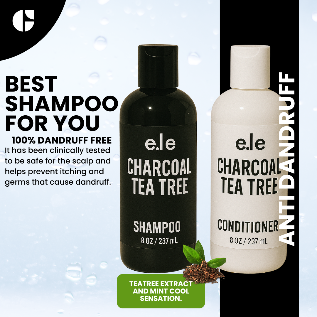 e.l.e Charcoal Tea Tree Shampoo & Conditioner Duo (8 oz each)