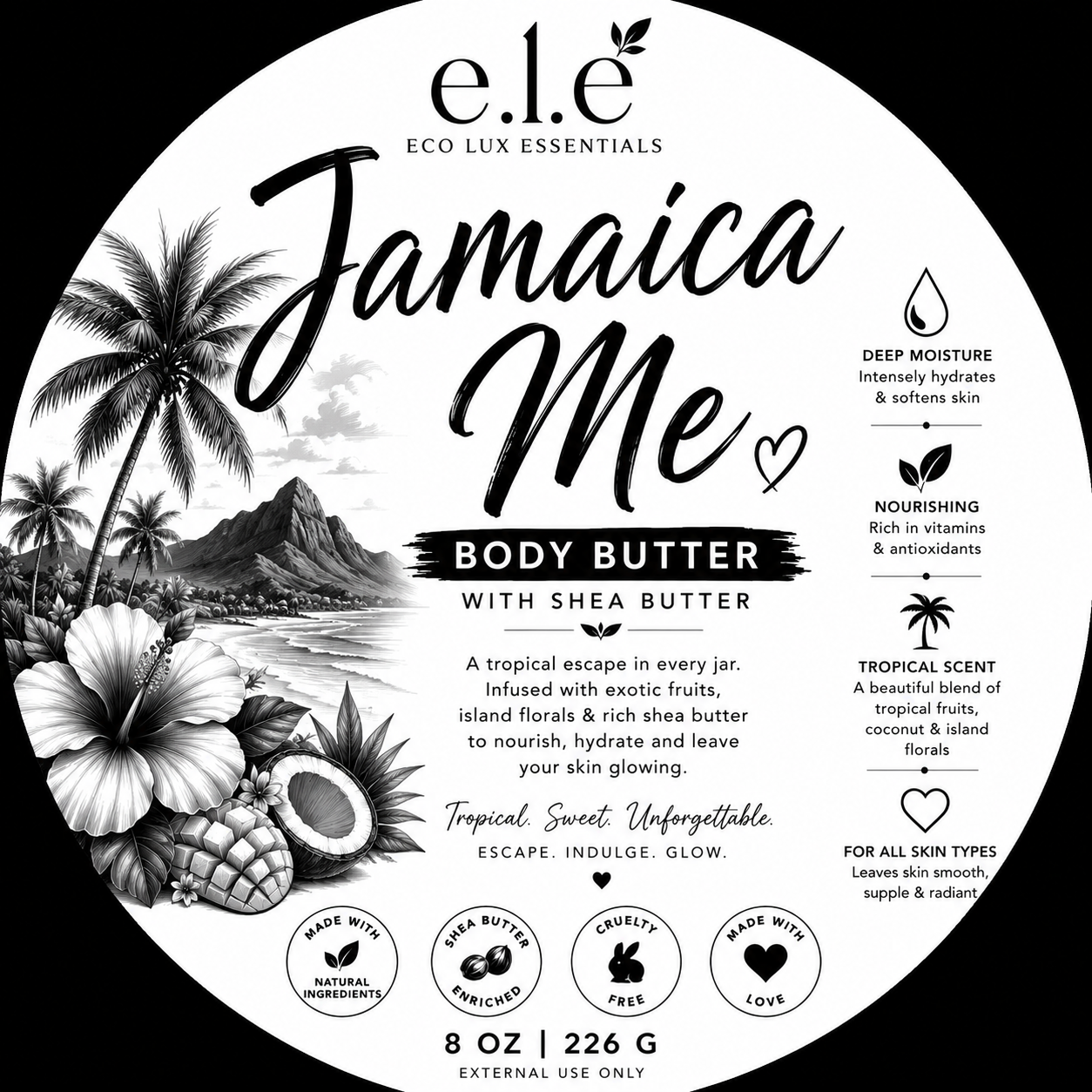 e.l.e -Body Butters with Shea Butter 8oz
