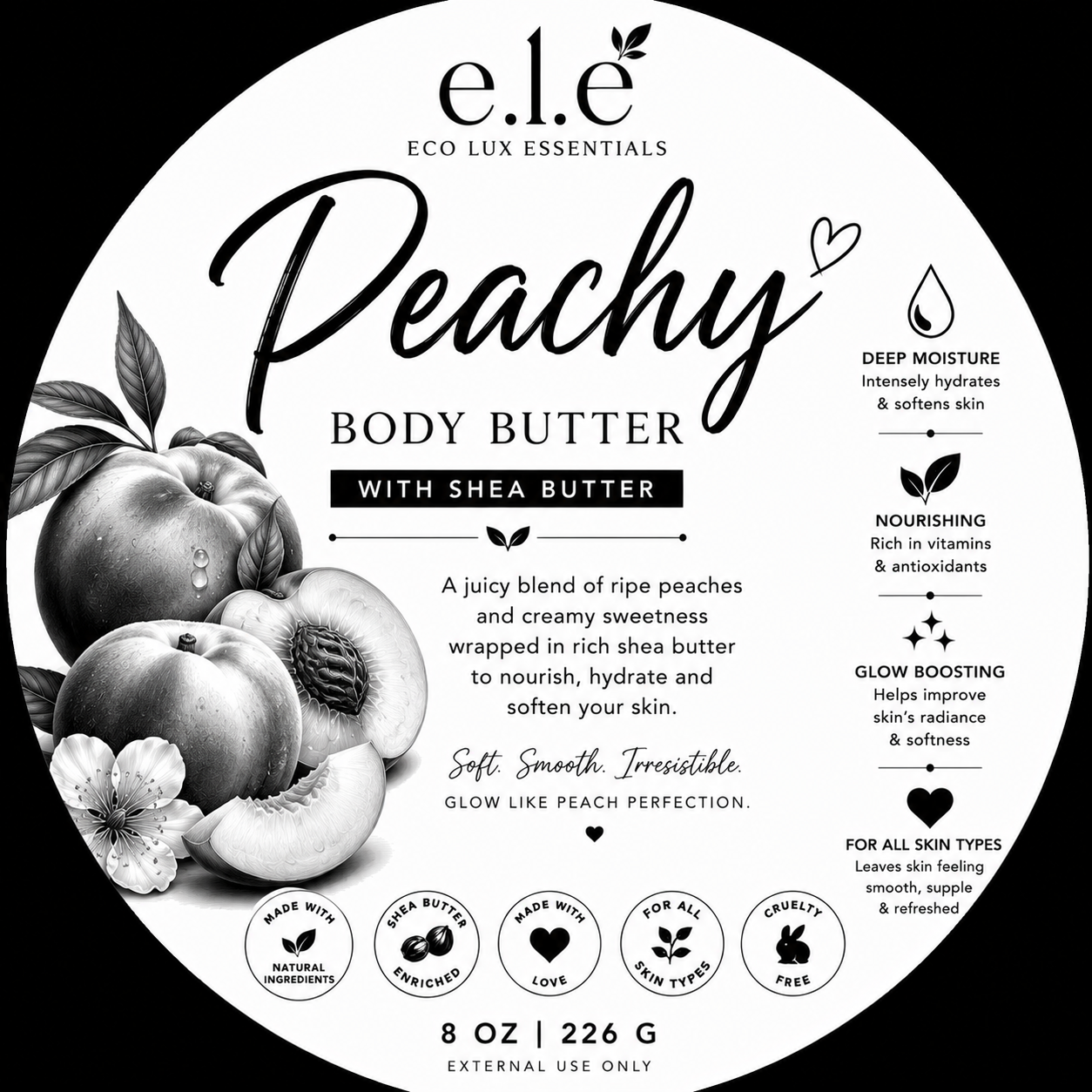 e.l.e -Body Butters with Shea Butter 8oz