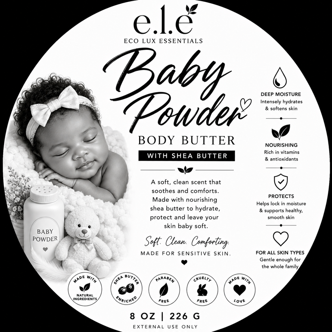 e.l.e -Body Butters with Shea Butter 8oz