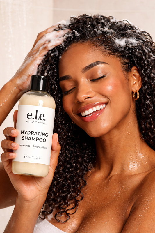 Hydrating Shampoo for Dry & Damaged Hair | Moisturizing, Sulfate-Free Cleanse | e.l.e Eco Lux Essentials