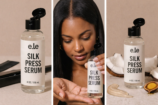 e.l.e Silk Press Serum – 4 oz | Frizz-Control & Shine Booster