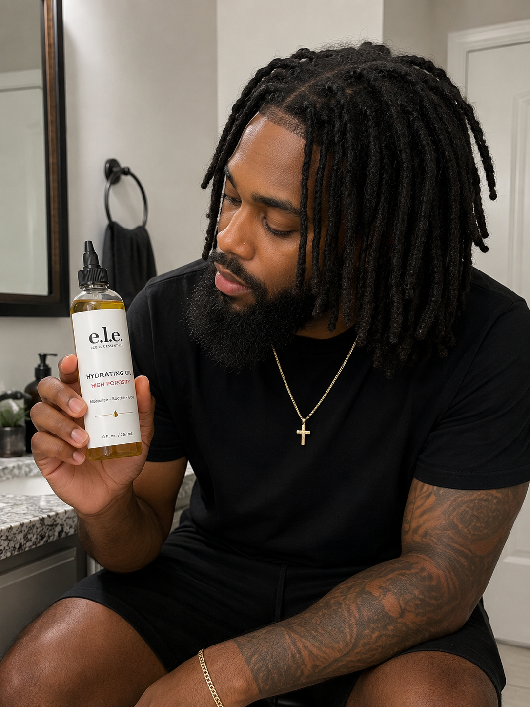e.l.e Hydrating Oil – 4-8 oz | Lightweight Nourishing Scalp Treatment