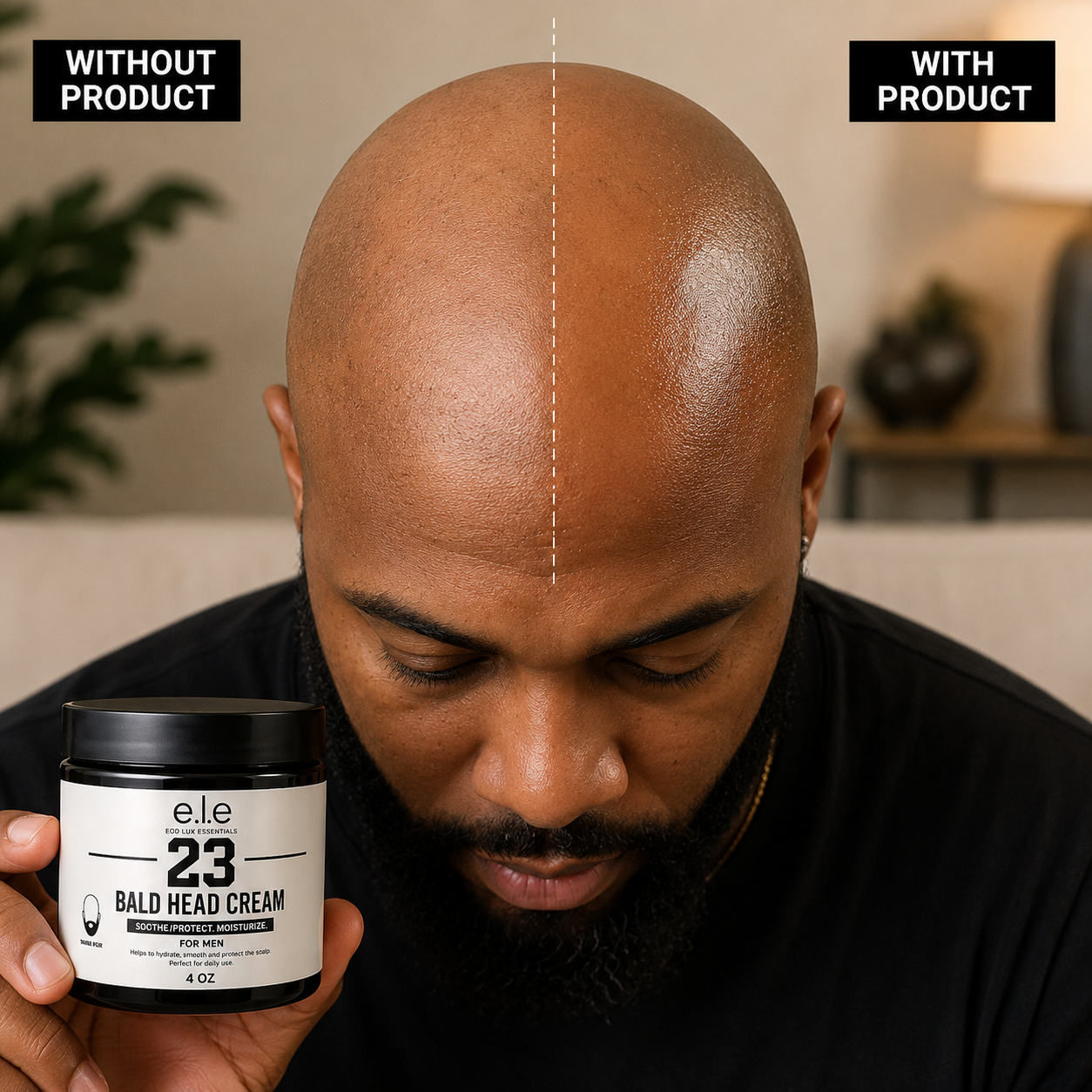 23 Bald Head Cream™ | Premium Moisturizing Cream for Bald Heads & Beards