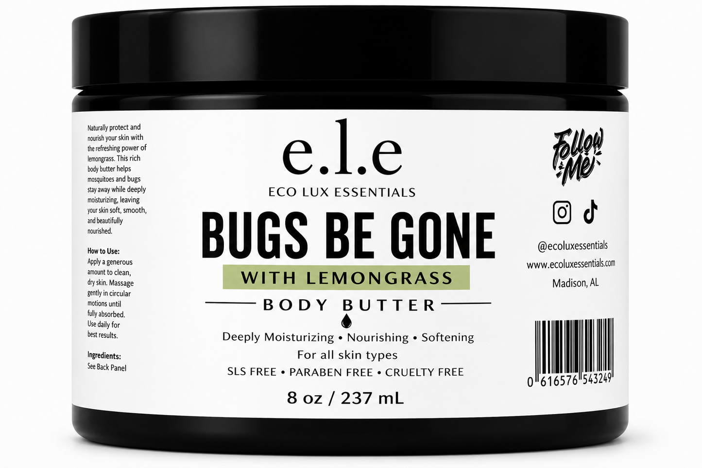 Bugs Be Gone Body Butter with Lemongrass