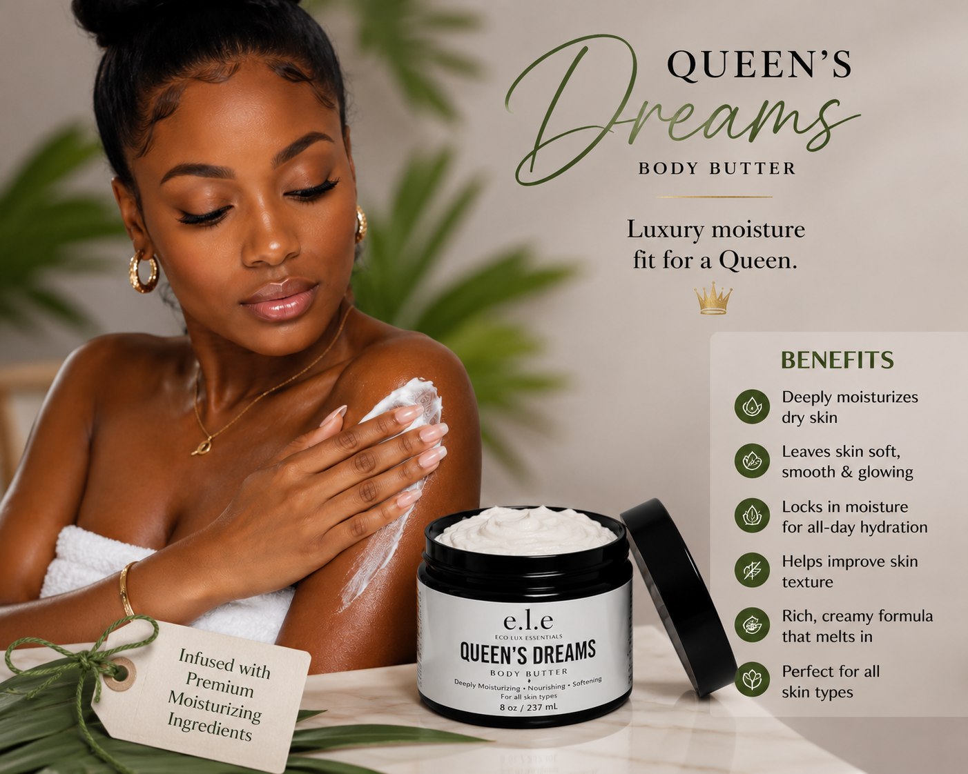 e.l.e -Body Butters with Shea Butter 8oz