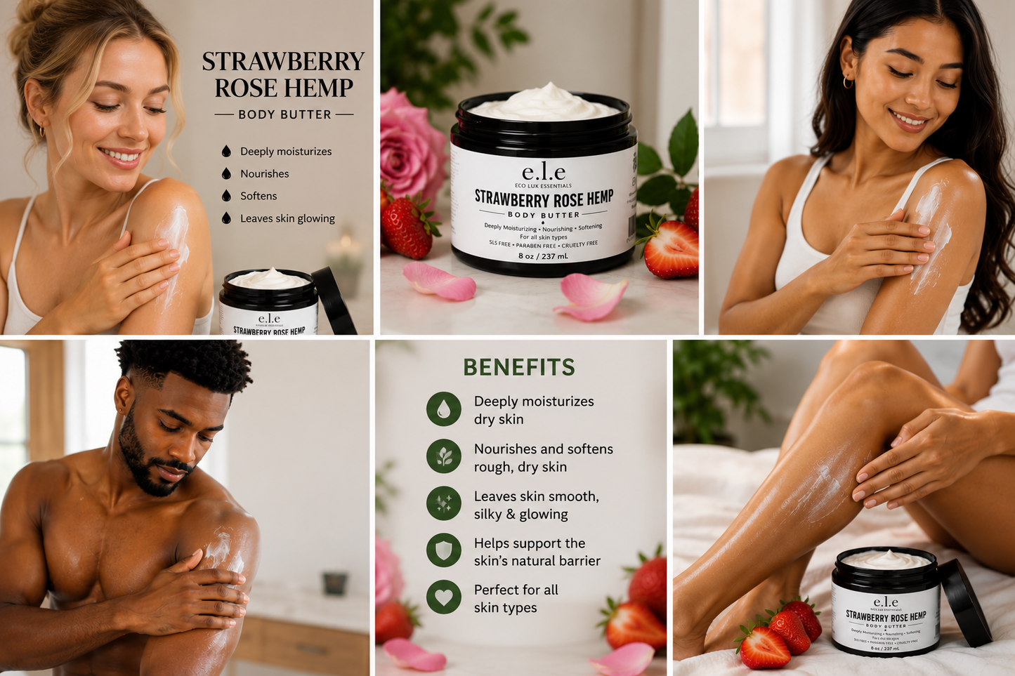 Strawberry Rose Hemp Body Butter