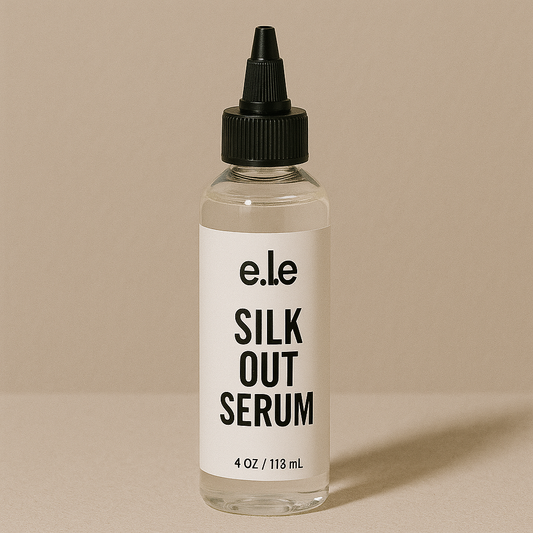 e.l.e Silk Out Serum – 4 oz | Frizz-Control & Shine Booster